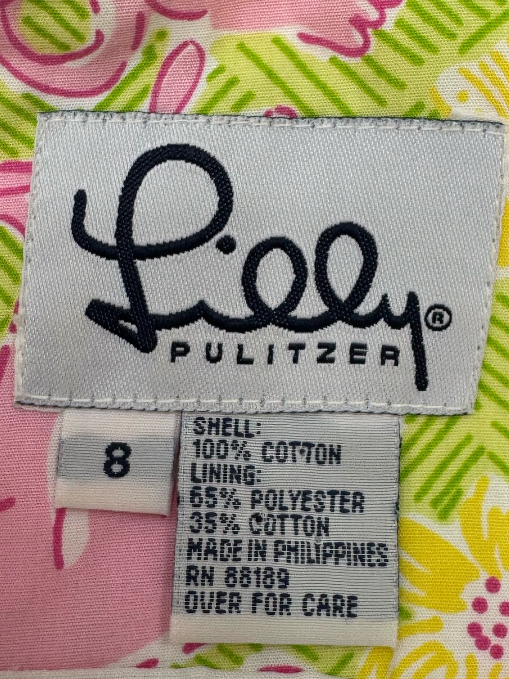 Vintage Lilly Pulitzer Pink Lion Novelty Print Shift Dress Size 8 - Picture 7 of 10